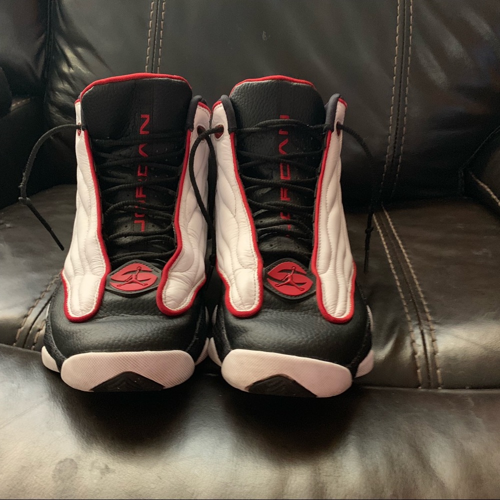 Air Jordan’s White Black and Red 10.5 Barley Worn